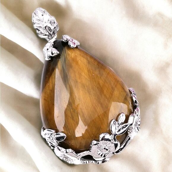 TIGER EYE WATER DROP PENDANT - Picture 1 of 5